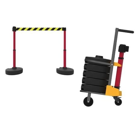 Accuform MOBILE BANNER STAKE STANCHION CART PRB908RD PRB908RD